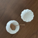 Flower Matt White Plate