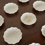 Flower Matt White Plate